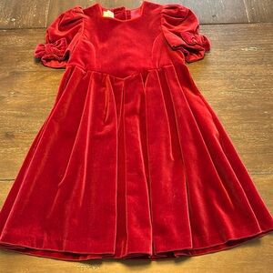 Laura Ashley Red Cotton/Polyester Gorgeous Christmas Vintage Dress